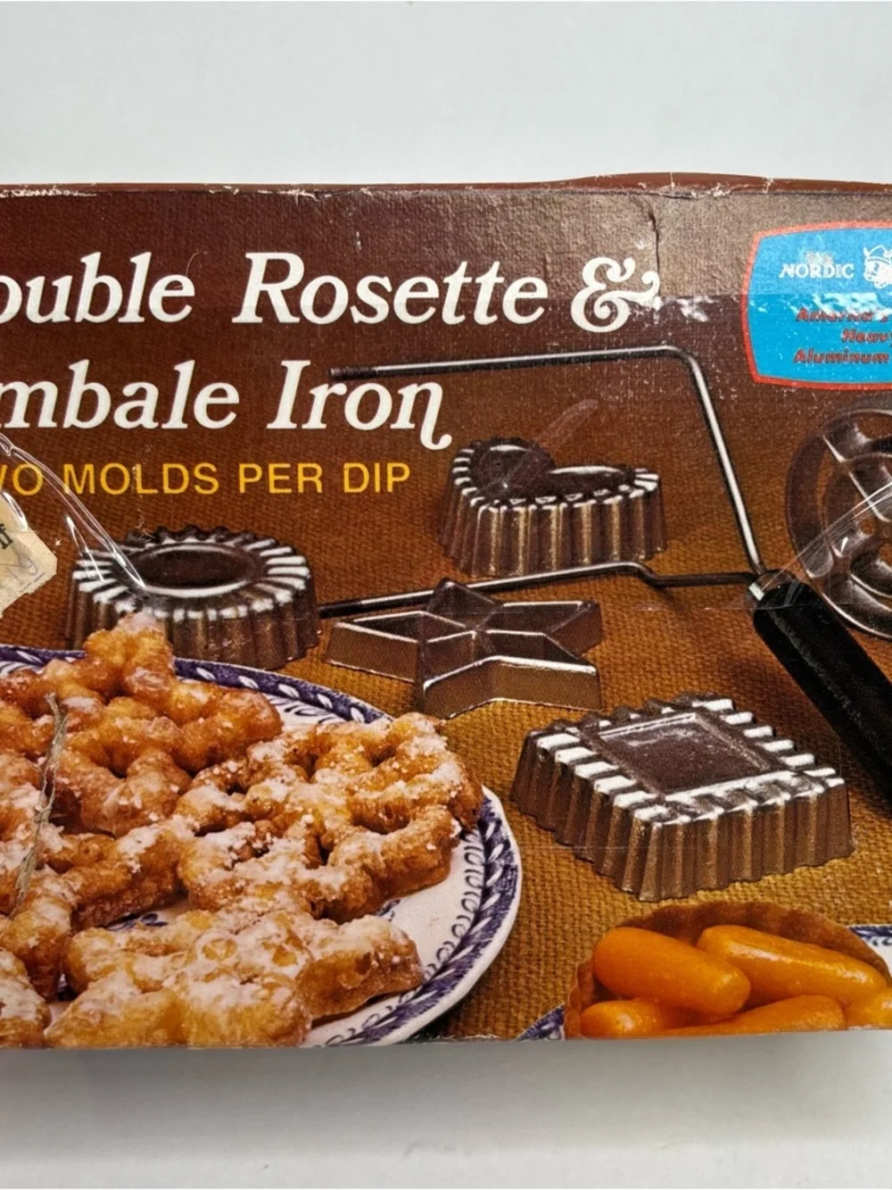 Vintage Nordic Ware Double Rosette & Timbale Iron - Aluminum Baking Molds